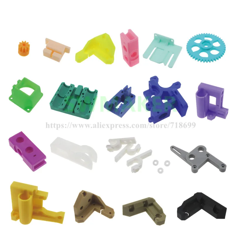 Набор пластиковых деталей Reprap Prusa i3 для 3D принтера PLA синий цвет бесплатная