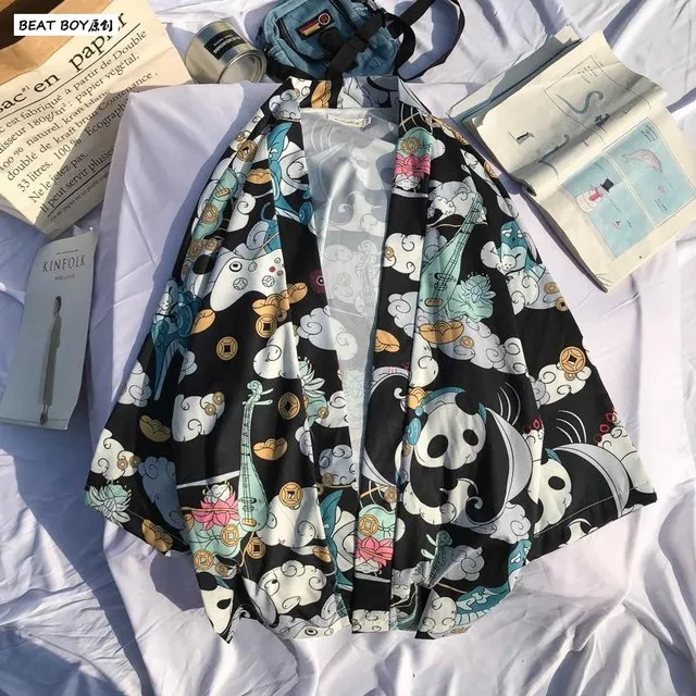 Традиционное японское кимоно yukata для женщин и мужчин, японский короткий халат, свободный кимоно, японский кардиган, кимоно japones haori - Цвет: Color 13