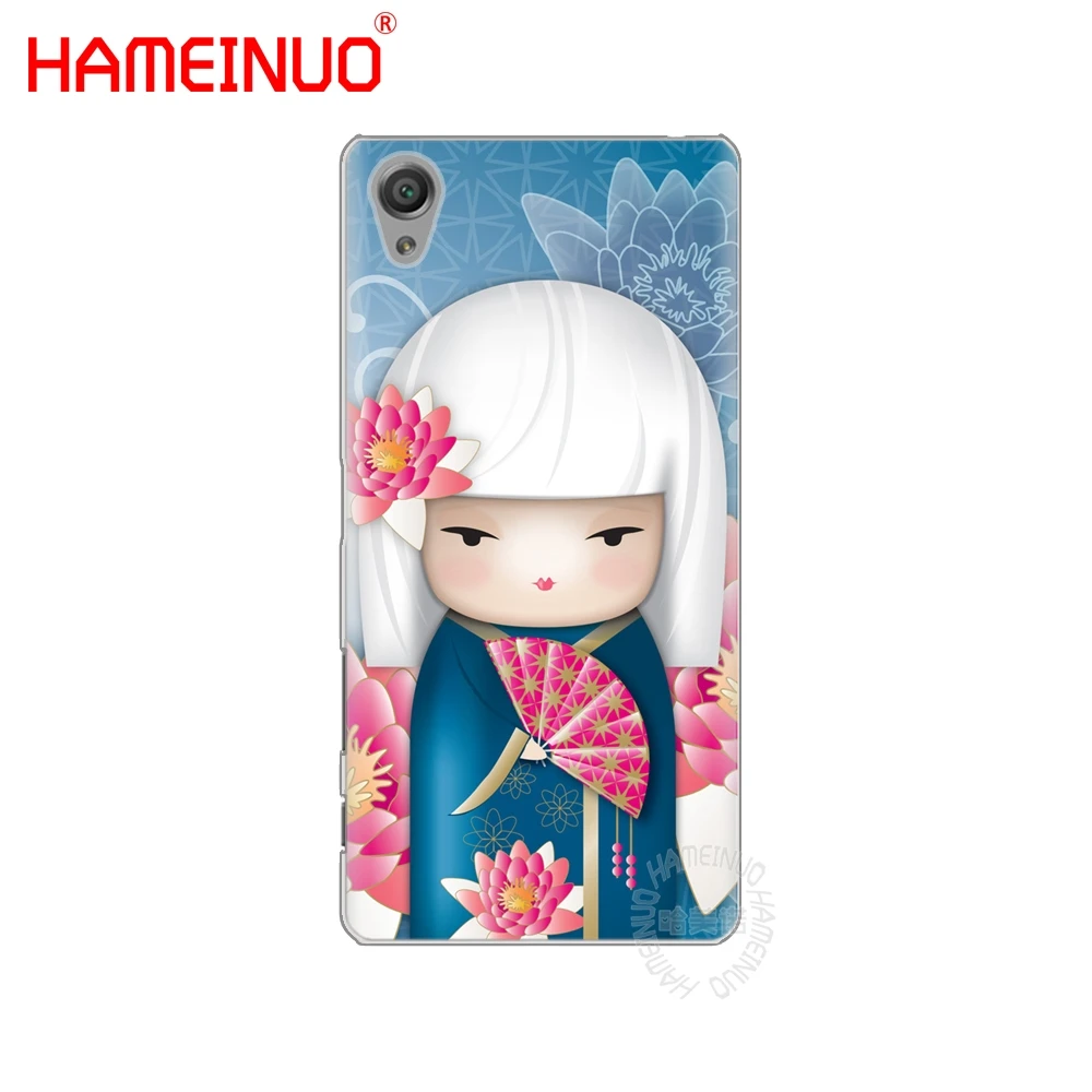 HAMEINUO kawaii японская кукла Kokeshi чехол для телефона sony xperia C6 XA1 XA2 XA ULTRA XP L1 L2 X compact XR/XZ/XZS