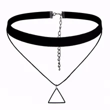 Многослойные ожерелья чокер ожерелье для женщин Геометрическая