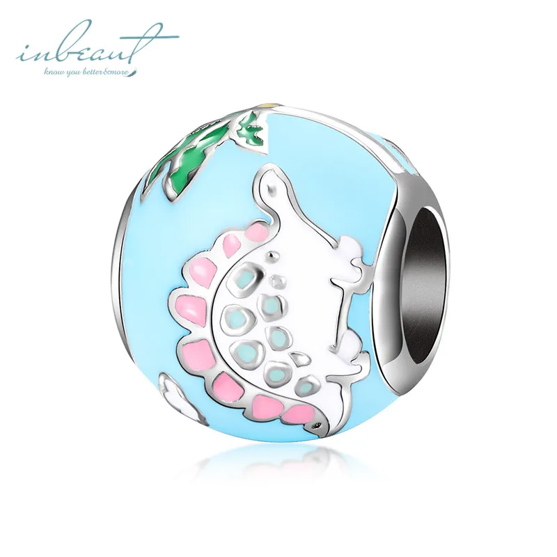 S925 серебро fit Pandora браслет морские очки Маргаритка Русалка Звезда бусины 925 Синий Циркон эмаль Снеговик кошка птица подвеска