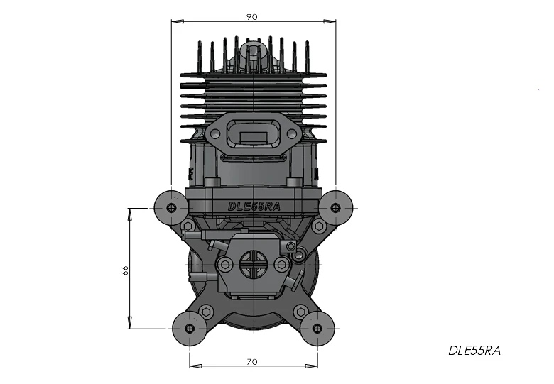 Новейший бензиновый двигатель DLE 55RA 55cc DLE55RA для радиоуправляемой модели самолета