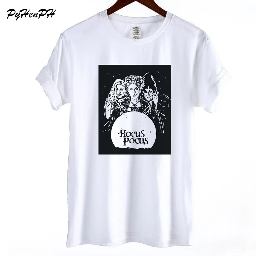 Женские брендовые Топы модная футболка с короткими рукавами и принтом Hocus Pocus Femme
