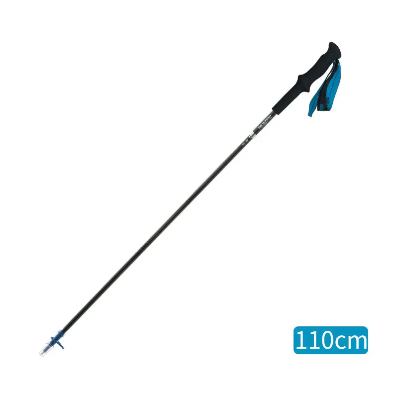 Blue-110cm Naturehike сверхлегкий 4-секции складной регулируемый трекинговых палок углеродного волокна прогулки Пеший Туризм палочки NH18D020-Z - Цвет: Blue-110cm