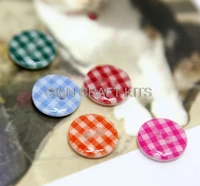 set of 700pcs resin laser checks mixed colors smooth shiny round sewing buttons 2 holes 13mm bulk lk0029
