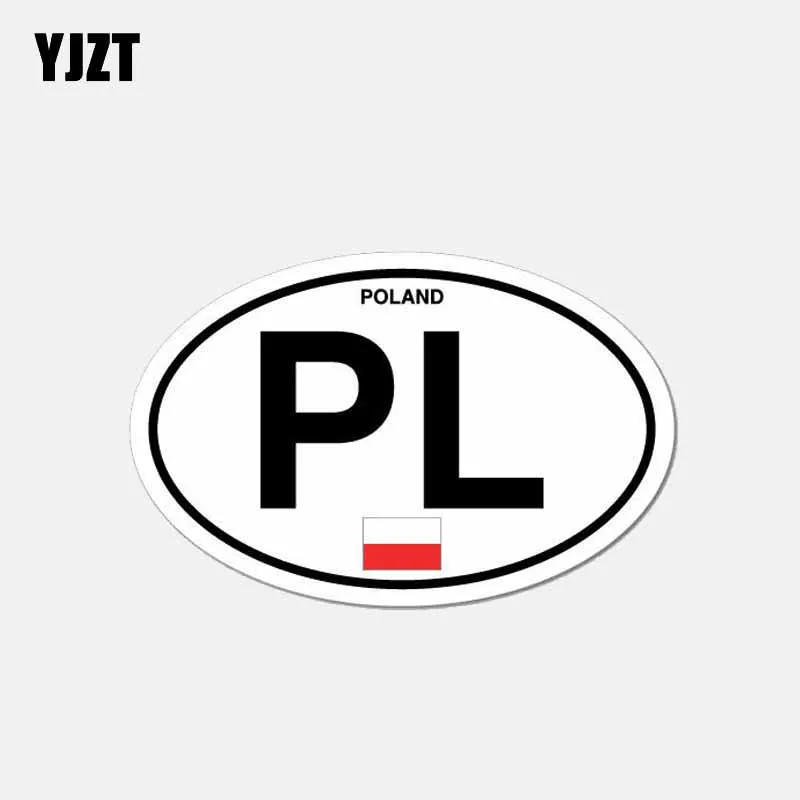 YJZT 11 9 см * 7 5 польская страна польский код автомобильная наклейка шлем