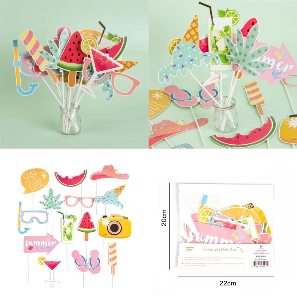 Summer Happy Birthday Party Decoration Set Jungle Foil Balloon Flamingo Lantern Pineapple Table Skirt Palm Leaves Photo Decor | Дом и сад