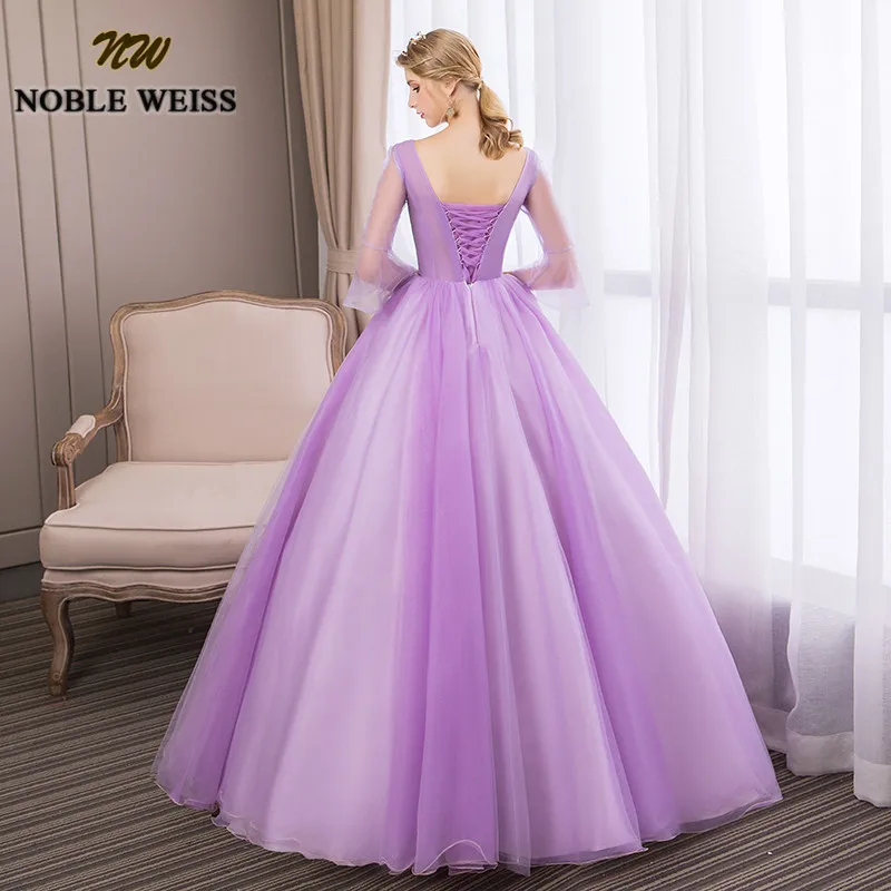 Благородный WEISS фиолетовое бальное платье Quinceanera платья 2019 новый элегантный v