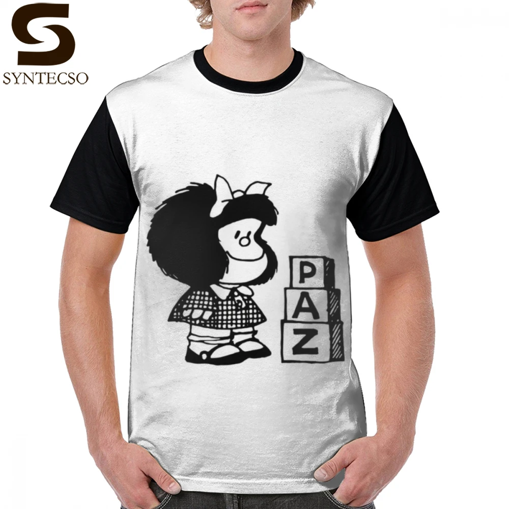 Футболка Mafalda футболка графическая 5x Классическая мужская из полиэстера
