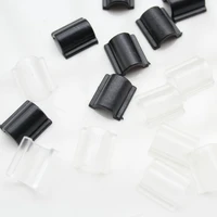 1000pcs black and clear mix color plastic bases glue pad rectanglur 13mm for ponytail holder etc rectangle
