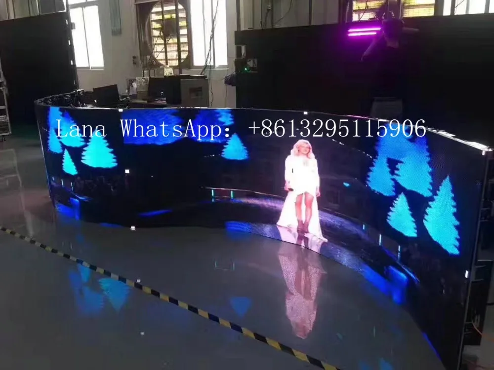 Новинка изогнутый СВЕТОДИОДНЫЙ дисплей kaler P3.91 для помещений светодиодный панель