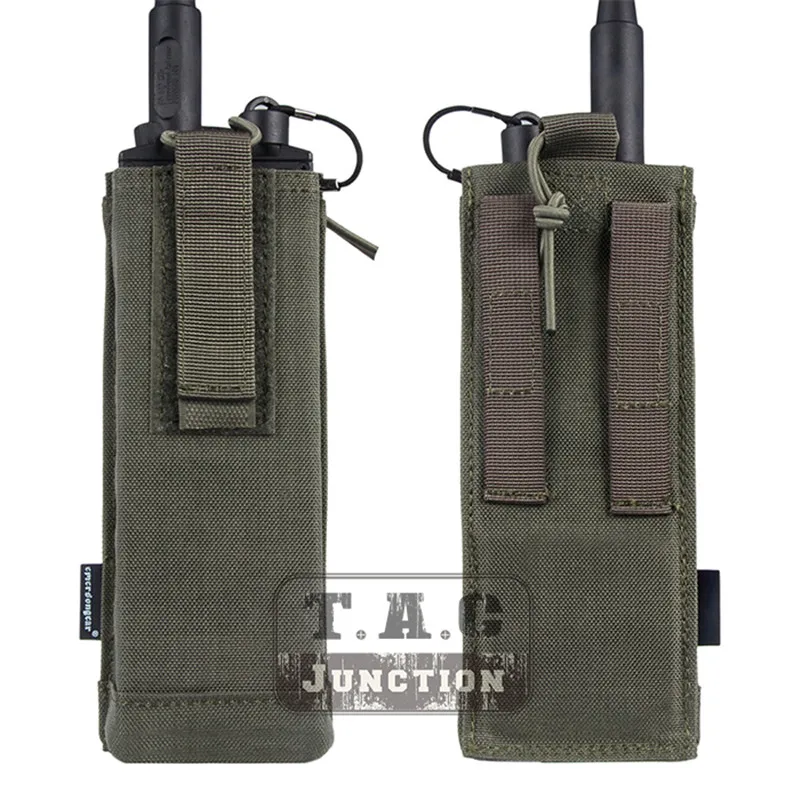 FG Emerson тактическая радиостанция MBITR сумка EmersonGear Портативная сумка Регулируемая рация Карманный Перевозчик с крюком и петлей для AVS жилет - Цвет: FG
