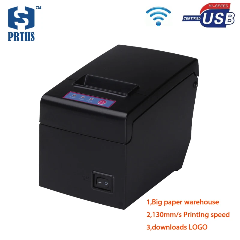 Высококачественный 58 мм usb Wi Fi pos принтер термальная печать чеков поддержка