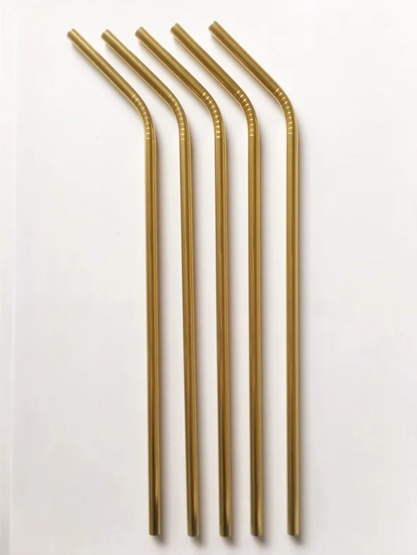 WOWSHINE factory new gold Нержавеющая сталь 304 Питьевая соломка 10 шт./лот посудомоечные