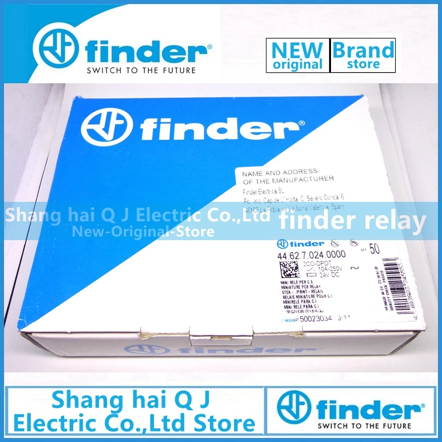 

Brand new and original finder 44.62.7.024.0000 type 44.62S 24VDC 10A finder relay