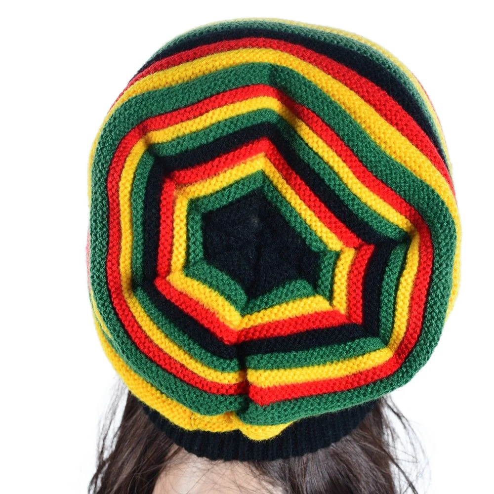 Для женщин Вязание Ямайка раста шапочка Череп Кепки регги шляпа forbusite |