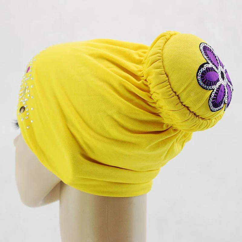 Popular Women Ladies Casual Muslim Hat Beautiful Flowers Floral Female Adults Head Scarf Caps Summer 12334 | Тематическая одежда и