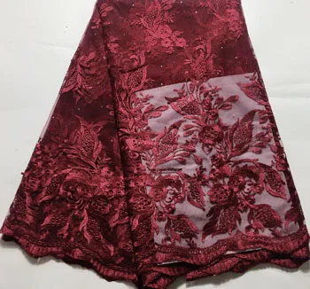 2019 последние французские нигерийские кружевные ткани высокого качества Тюль