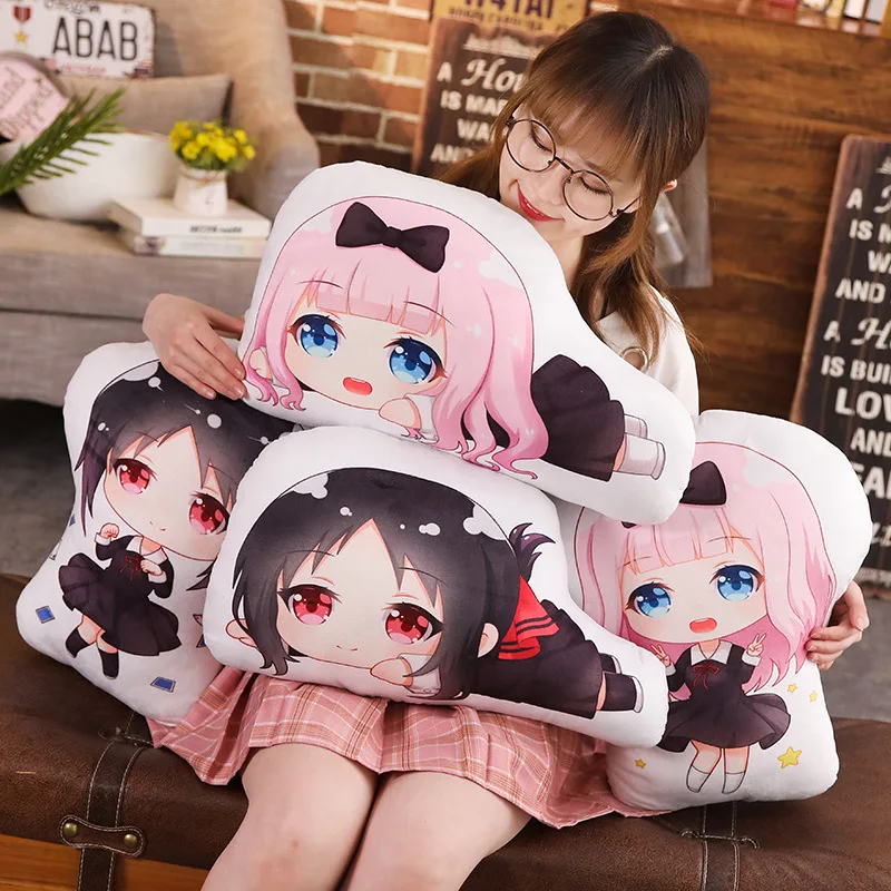 Shinomiya Kaguya Fujiwara Chika Подушка Игрушка Аниме Кагуя сама любовь война короткая
