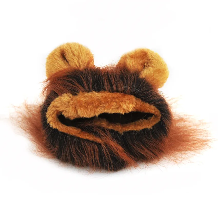 Парик для домашних животных кошек собак имитация Львиной гривы головной убор