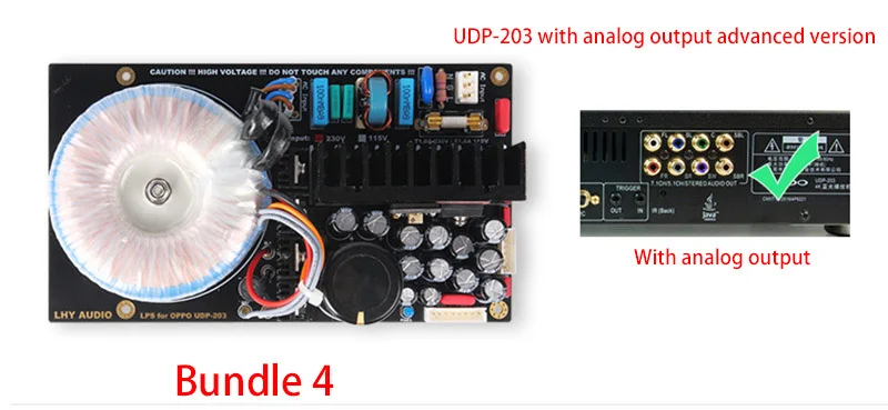 Bundle 4 Hi-end Встроенный линейный блок питания для OPPO UDP 203 205 Blu-Ray плеер обновления - Цвет: Bundle 4