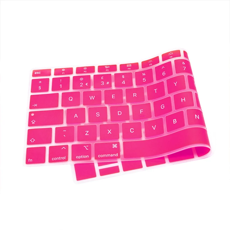 HRH водонепроницаемое Силиконовое английское покрытие для клавиатуры для MacBook Air 13A1932 с сенсорным ID защита для клавиатуры ноутбука