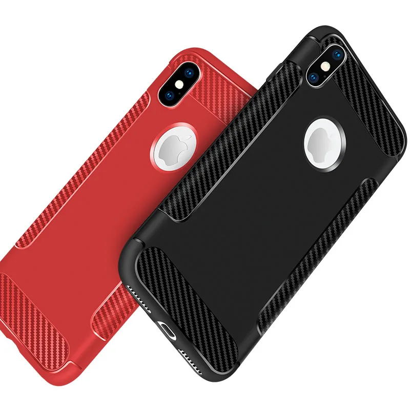 Силиконовый матовый мягкий чехол из углеродного волокна для iphone x xr xs max ТПУ apple 6 s 7