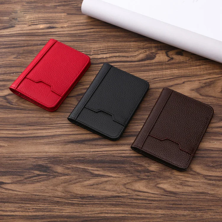 Изолированный держатель для ID карт из натуральной кожи модный мужской и женский