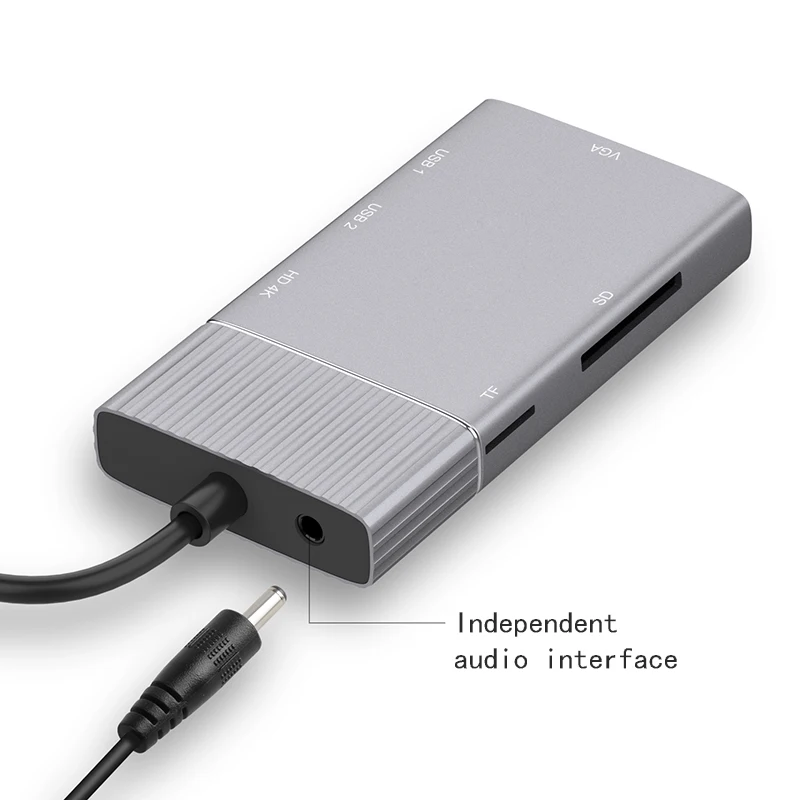 Док станция с разъемом типа C HDMI VGA USB хаб для ноутбуков Macbook Pro HP DELL Surface Lenovo