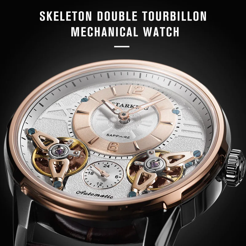 STARKING высококачественные мужские часы из нержавеющей стали цвета розового золота