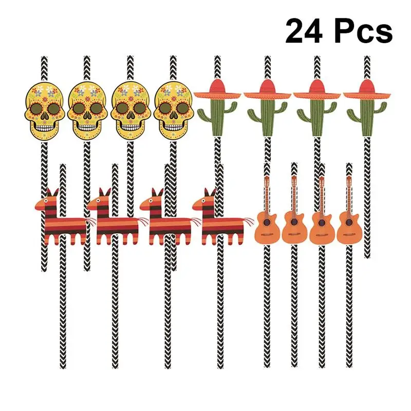 Бумажная соломинка для вечевечерние аксессуары питьевые соломинки дня