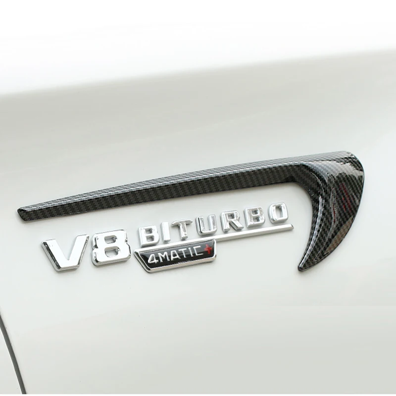 2 боковых углеродного волокна наклейка на кузов автомобиля для Mercedes benz AMG CES