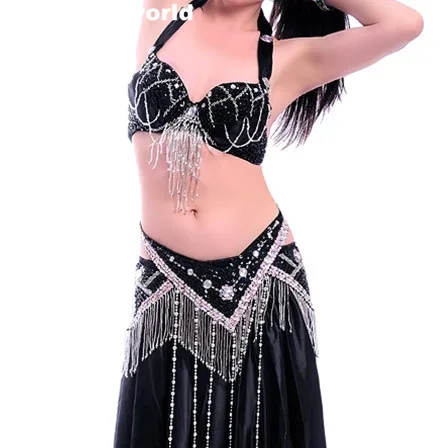 2017 г. Одежда для танца живота бюстгальтер с кисточками и бусинами ручной работы +