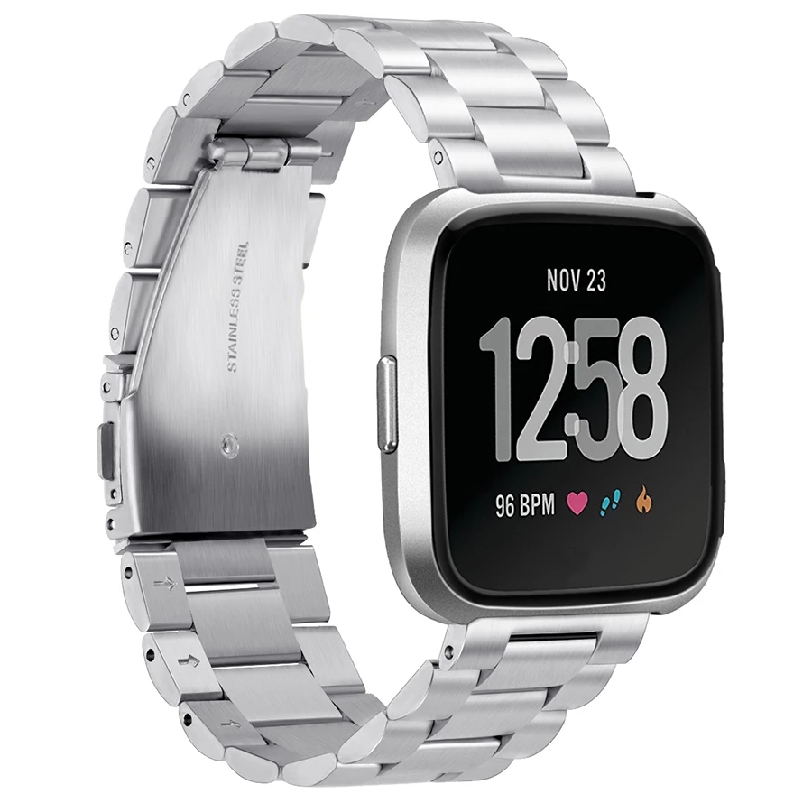 Ремешок для часов Fitbit Versa 2 браслет из нержавеющей стали металлический сменный Браслет ремешок для Fitbit Versa Lite Watch