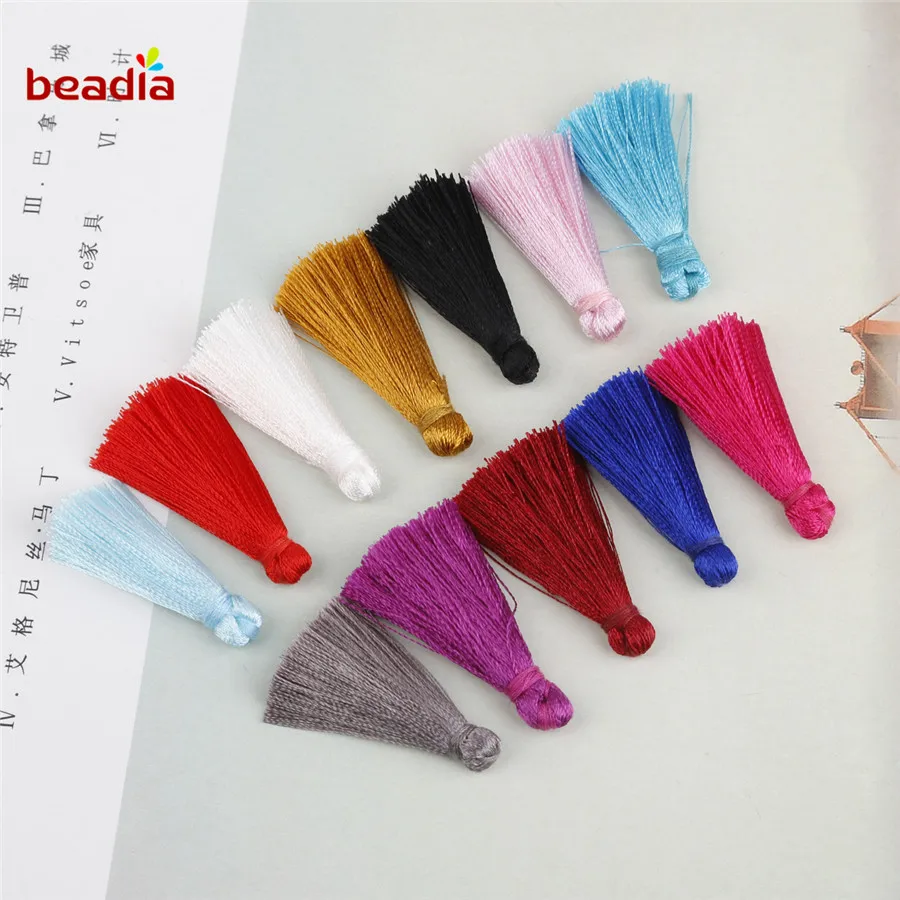 20 шт./лот случайный смешанный цвет маленькая Мини Подвеска с кисточками