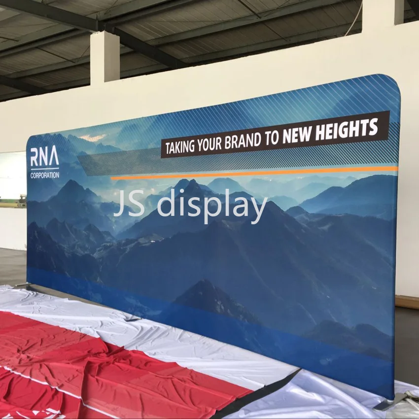 20ft Straight Portable Tension Fabric Trade Show Display Pop Up Stand Booth Back Wall with Custom Graphic Printing | Дом и сад