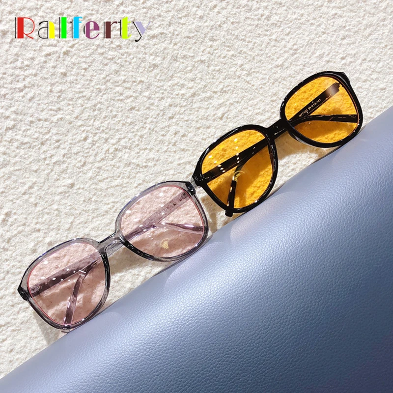 Женские прозрачные солнцезащитные очки Ralferty темные с покрытием UV400 lunette soleil femme