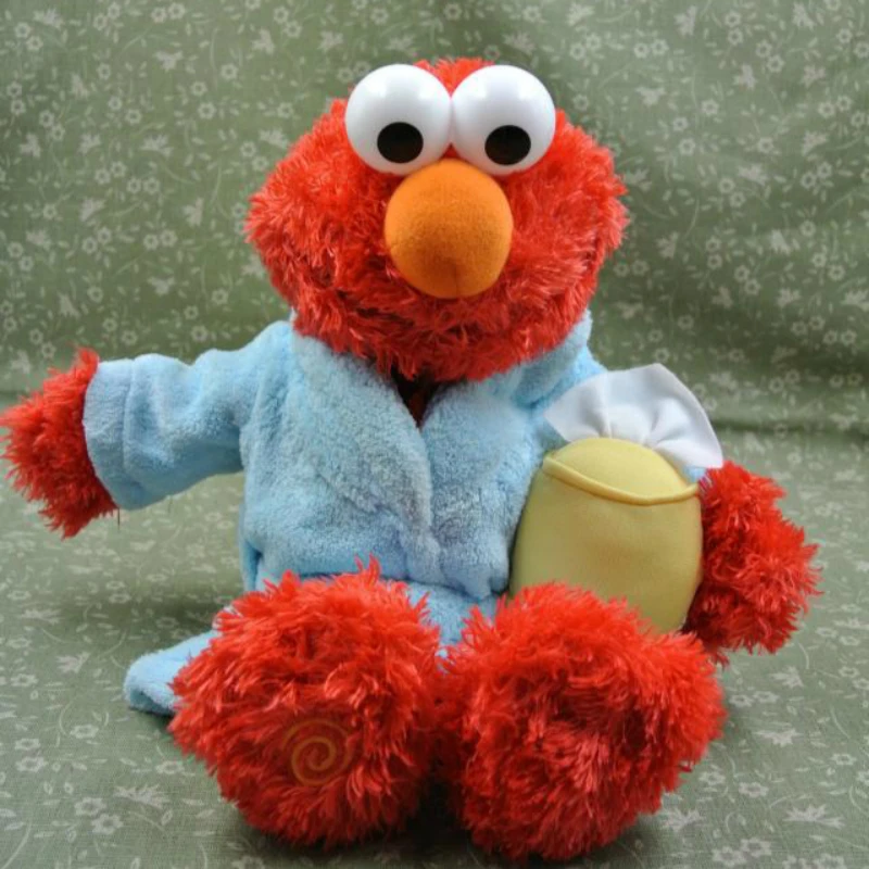 

UK cartoon sesame street elmo plush stuffed toy doll 35cm Elmo In Gown