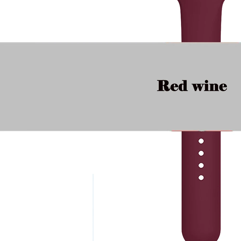Red wine Спортивный силиконовый ремешок для наручных часов или ремешок для apple watch 38 мм/42 мм 40 мм/44 мм ремешок для часов iwatch seris 4 3 2 1 - Цвет ремешка: Red wine