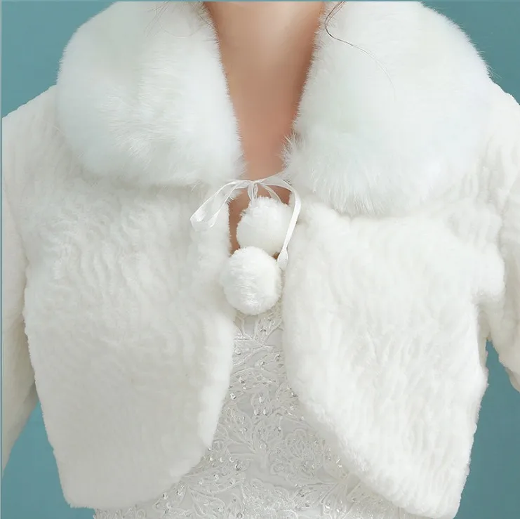 Свадебное болеро цвета слоновой кости накидка жакет из искусственного меха для