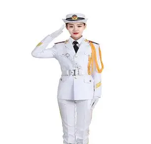 Woman White Pants Армейская защитная полоса Honor костюм одежда красивые носочки с флагом Raiser костюм Honor Guard Китайская национальная Производительность куртка Military - Цвет: Woman White Pants