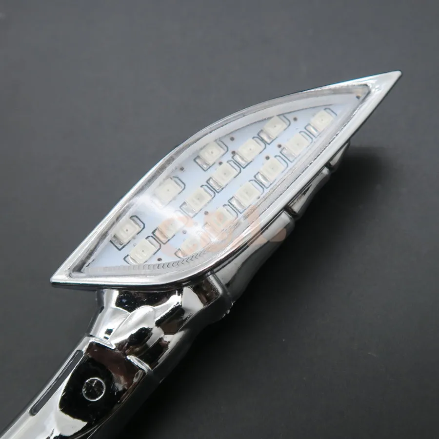 Светодиодный ручной указатель поворота Хромированный светильник с черепом 2X|light