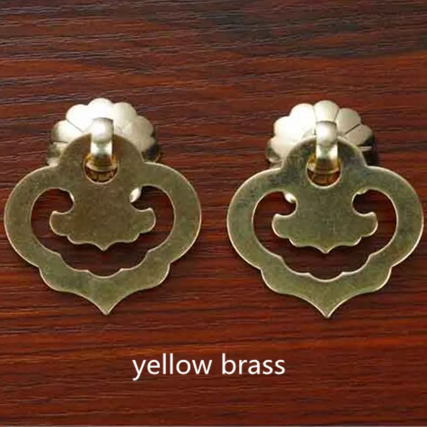 Винтажный стиль латунные ручки желтые ящика шкафа тянет античная бронза падение