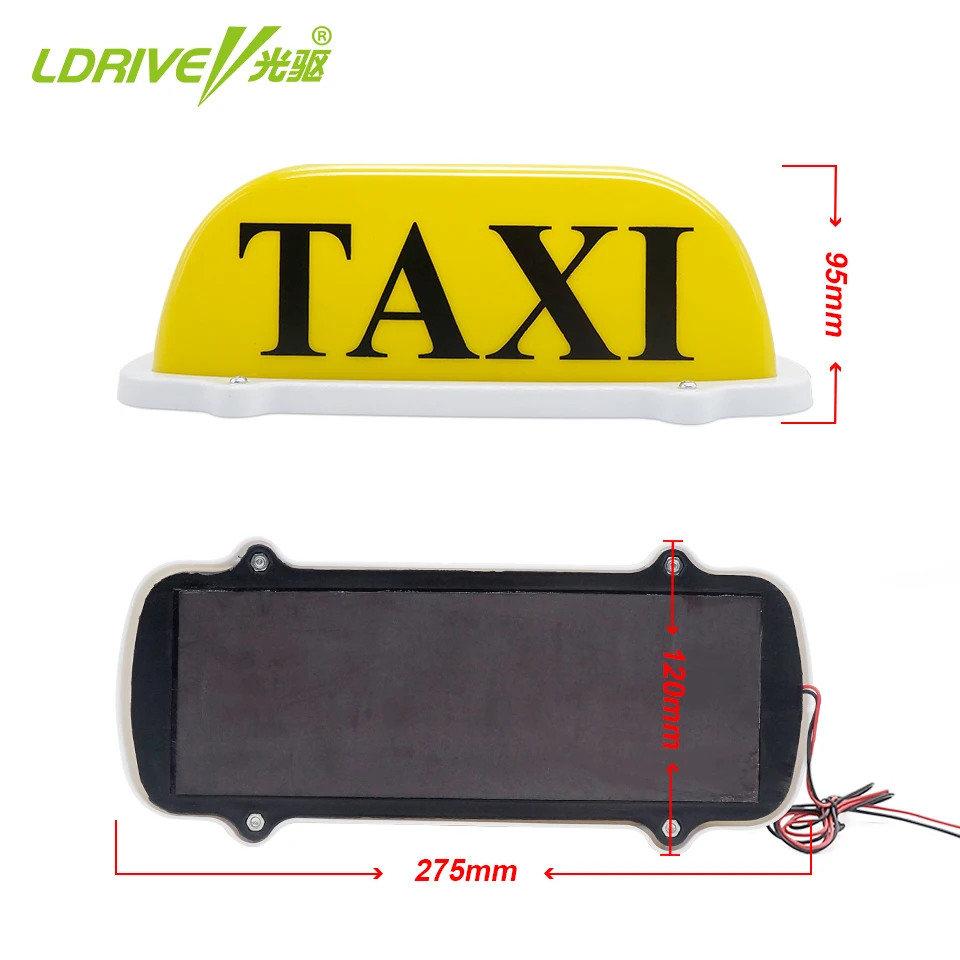 LDRIVE 12V значок такси светодиодный желтый магнит такси/Cab свет водонепроницаемый