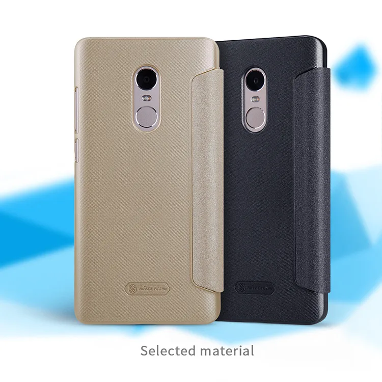 Кожаный чехол-книжка NILLKIN Sparkle Series Smart View Window для Xiaomi Redmi Note 4 чехол для телефона с функцией сна/пробуждения