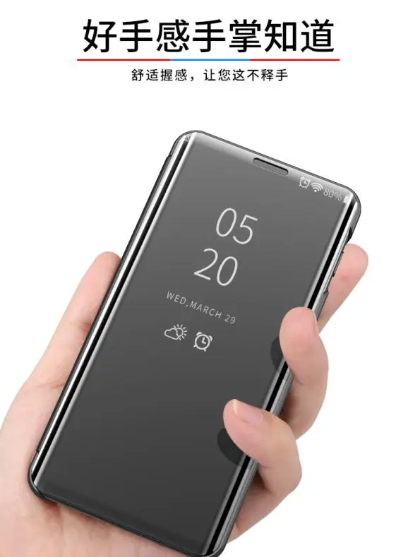 Для samsung Galaxy S10 S9 S8 Plus S10e S10Plus чехол тонкий модный зеркальный чехол для макияжа с подставкой кожаный чехол для смартфона