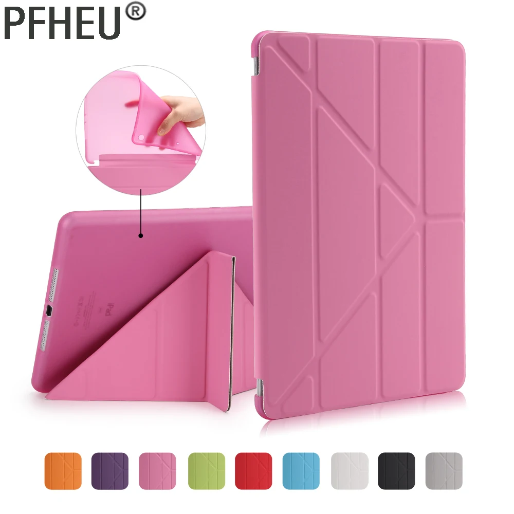Для ipad 9 7 5th 6th 2018 2017 силиконовый чехол из искусственной кожи Ultra Slim Fit светильник
