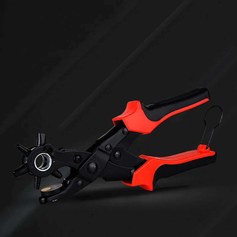 

Multifunctional punch pliers. tool.Revolving Leather. Cloth. perforation. Button. rivet. Eyelets.Belt Puncher Punch Round Hole