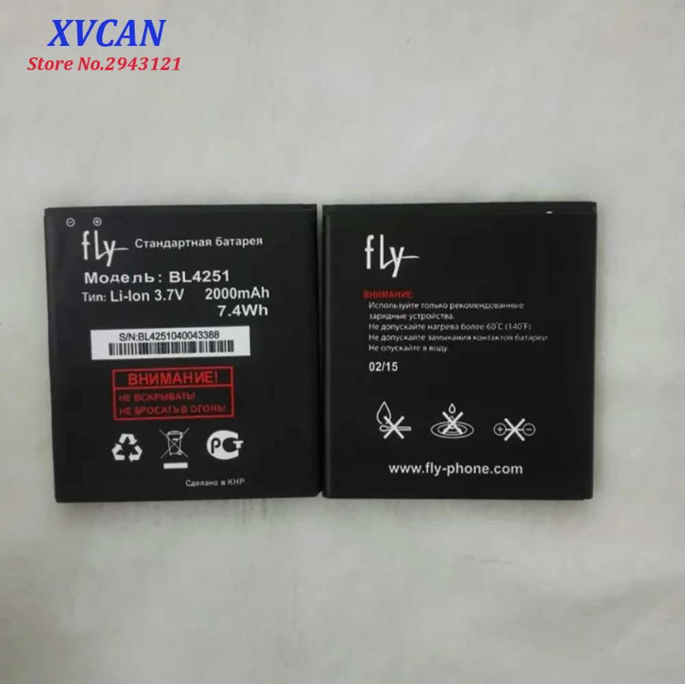 2019 высокое качество BL4251 батарея для Fly IQ450 IQ 450 Li-Ion 2000mAh Мобильный телефон Bateria Batterie