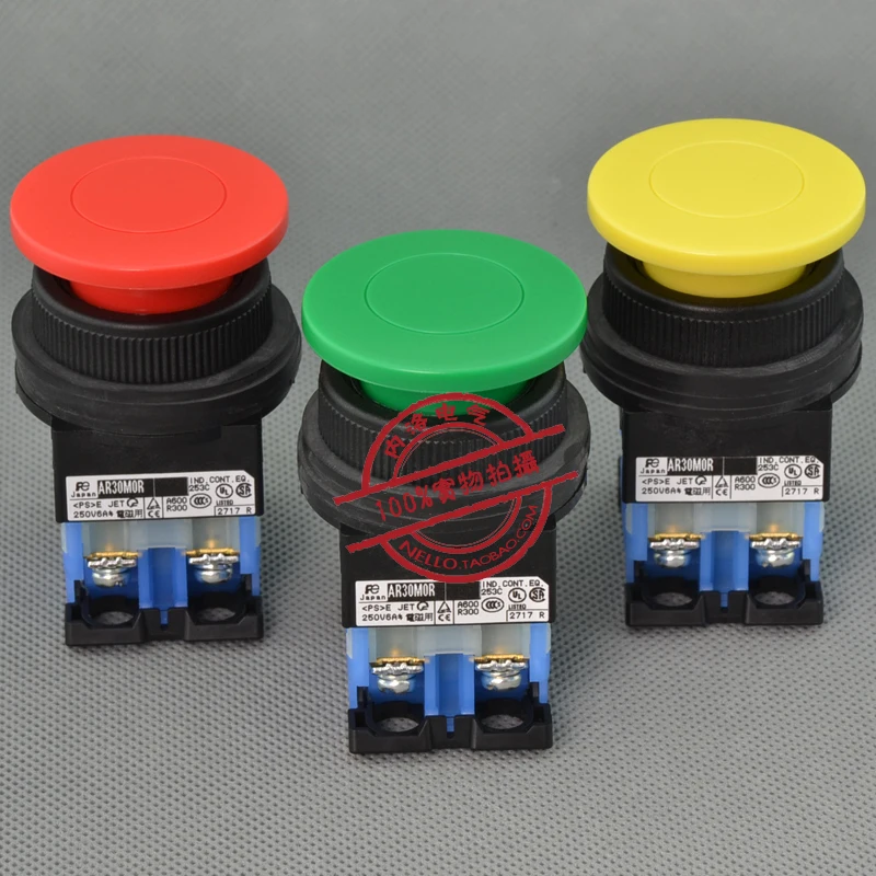 

[SA]Japan's Fuji FUJI 30mm mushroom button 40 self-resetting AR30M0R-10 * 1NO original--10pcs/lot